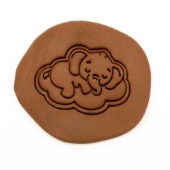 Slůně na obláčku | dvoudílné vykrajovátko