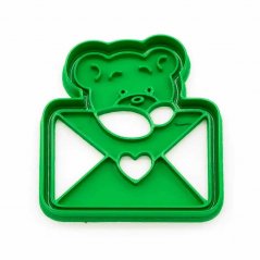 Teddybär mit einem Brief | ausstecher plätzchen