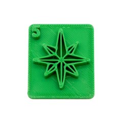 Hvězda s číslem 5 | razítko pro adventní kalendář