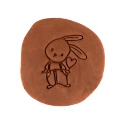 Zajíček se srdíčkem | dvoudílné vykrajovátko