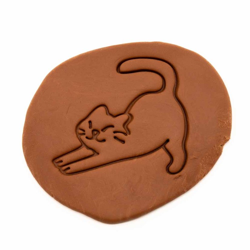 Protahující se kočka | dvoudílné vykrajovátko