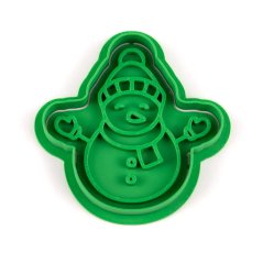 Sněhulák s čepicí | dvoudílné vykrajovátko