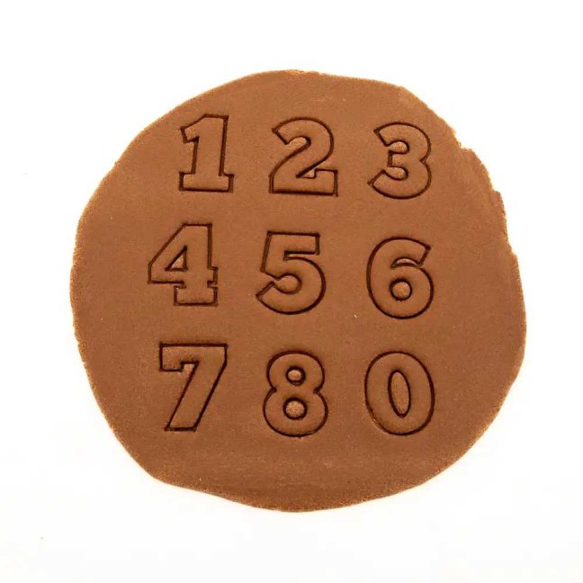 5. számjegy - alap | alakú kiszúró forma - Méret: 7 cm