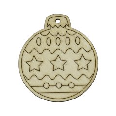 Ozdoba vánoční dřevěná omalovánka 90 mm