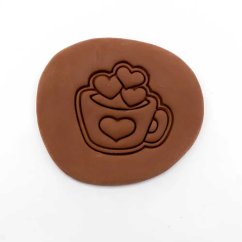 Hrnek se srdíčky | dvoudílné vykrajovátko