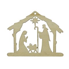 Stromek 2 vánoční dřevěná omalovánka 90x65 mm