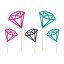 Diamanty - zápichy, 12,5-25,5 cm, 5 ks