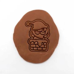 Mikołaj w kominie | foremka / wykrawacz do ciastek