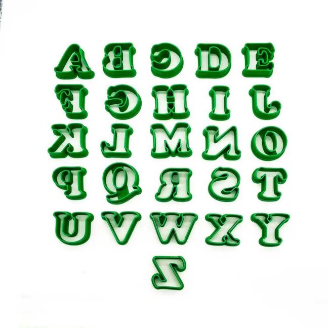 Abeceda A-Z - základní | sada vykrajovátek - Velikost: 3 cm