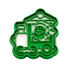 Vánoční lokomotiva | dvoudílné vykrajovátko