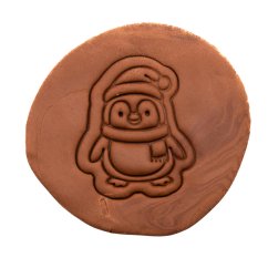 Tučňák se šálou | dvoudílné vykrajovátko