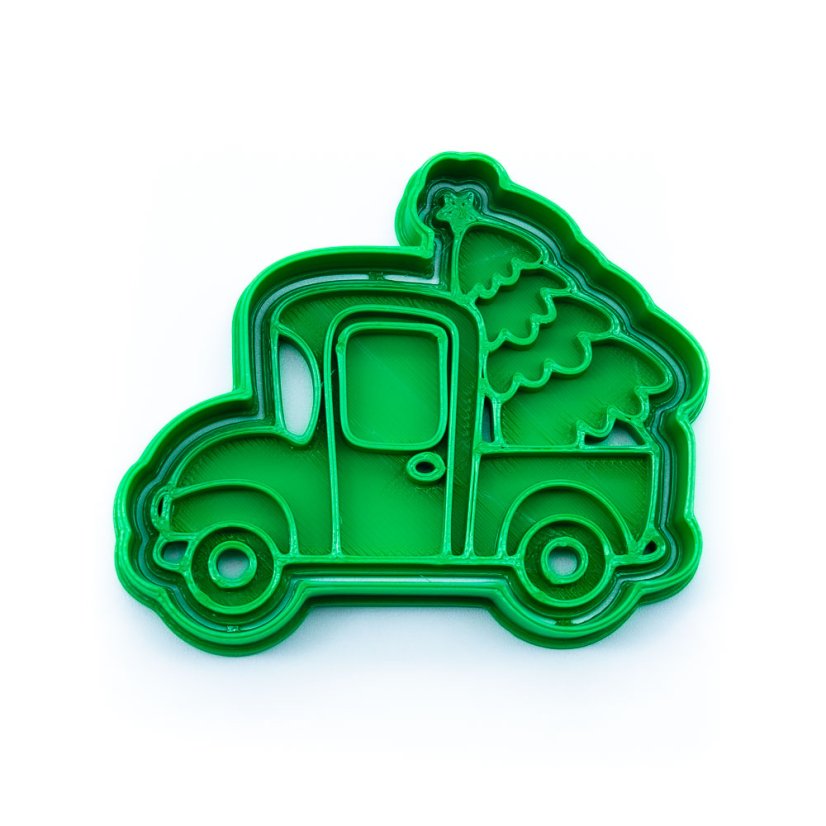 Auto se stromem | dvoudílné vykrajovátko