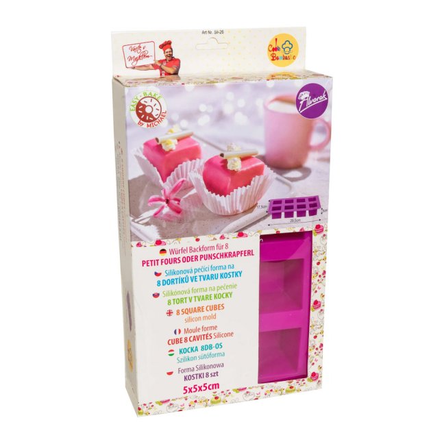 8 dortíků | silikonová forma na pečení dortů