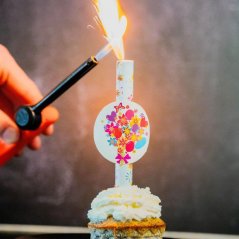 Dortová fontána Květiny doba hoření 45s délka 12 cm