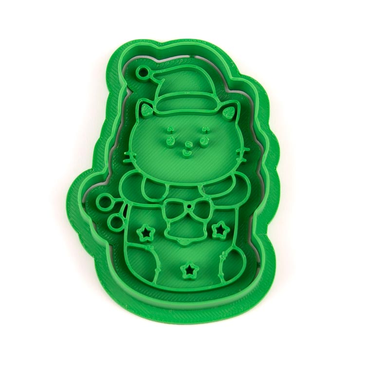 Kočka v ponožce | dvoudílné vykrajovátko