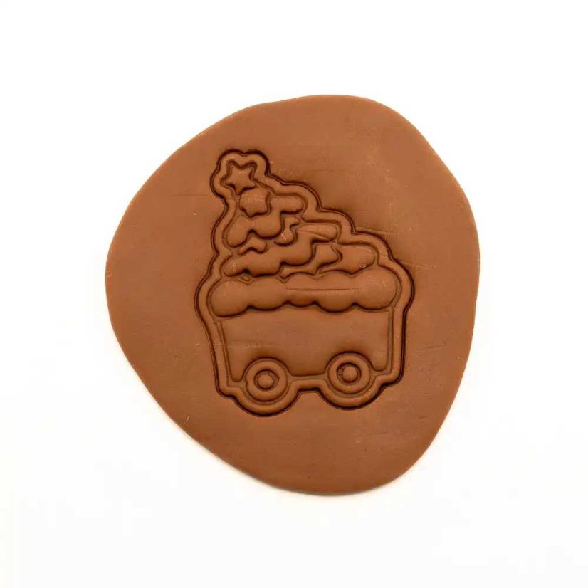 Vagónek se stromkem | dvoudílné vykrajovátko