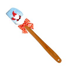 Vánoční skřítek stěrka na těsto s dřevěnou rukojetí