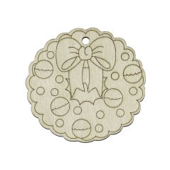 Věnec vánoční dřevěná omalovánka 90 mm