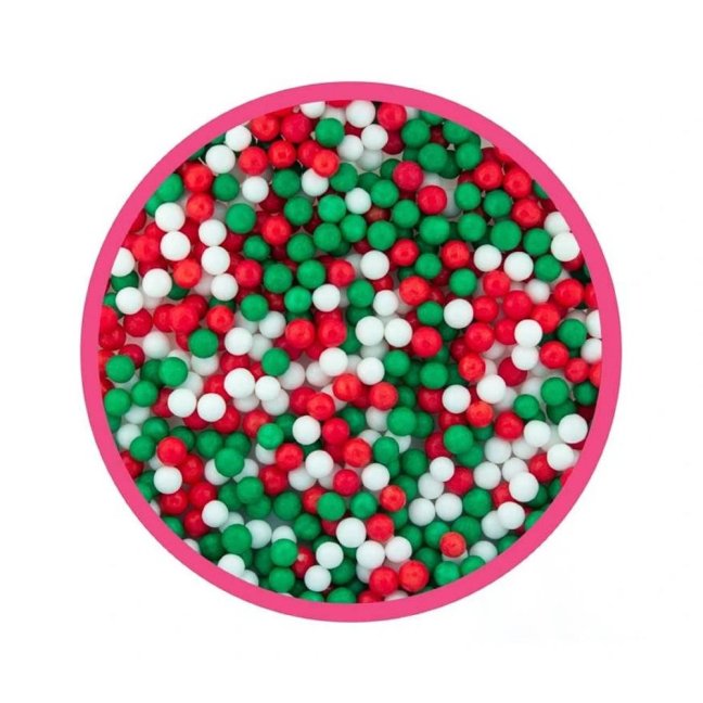 Christmas mix 5 mm cukrové perly SweetArt (80 g)