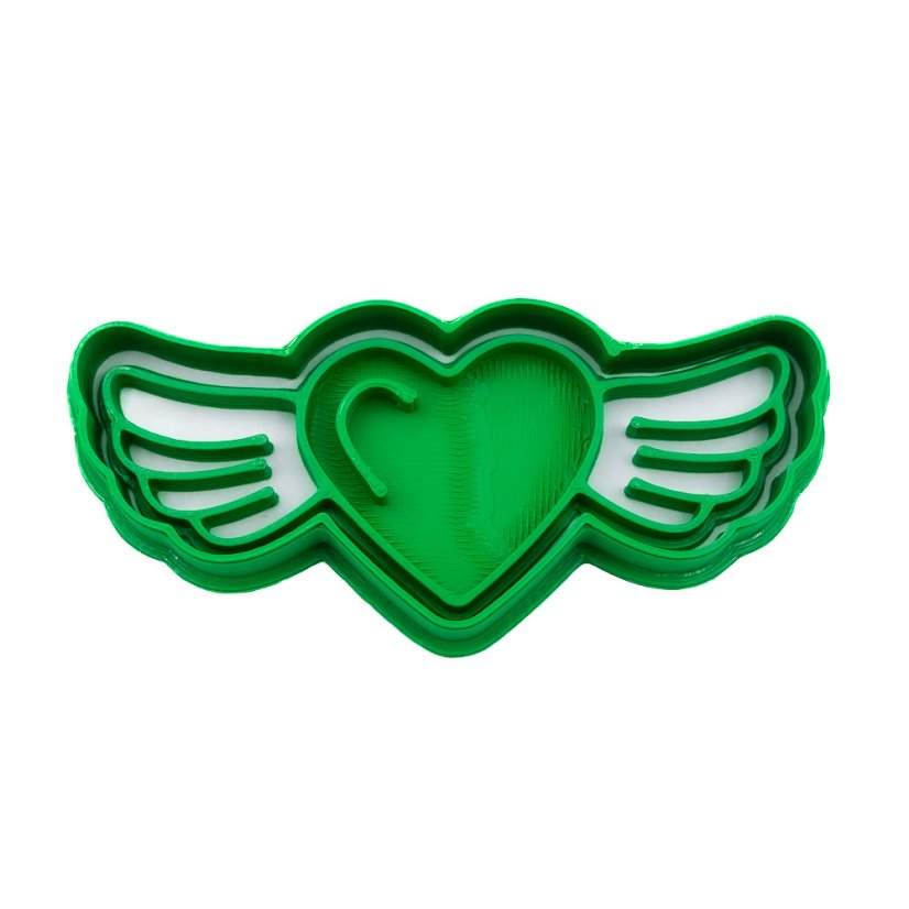 Srdce s křídly | dvoudílné vykrajovátko