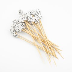 Vločka 2 vánoční dekorační zápich 12 cm