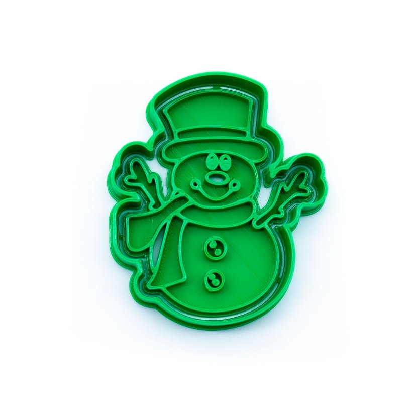 Sněhulák s kloboukem | dvoudílné vykrajovátko