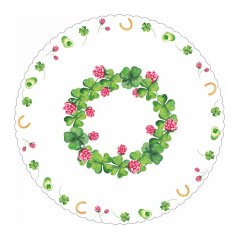 Čtyřlístek dortová podložka 28 cm + 5x krajková bílá podložka