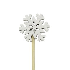 Vločka 2 vánoční dekorační zápich 12 cm