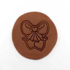 Mašle se srdíčky | dvoudílné vykrajovátko