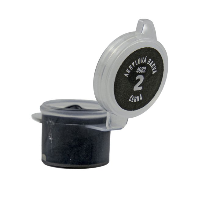 Černá akrylová barva Lukas 3 ml