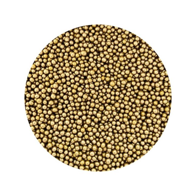 Cukrové perly zlaté 3-4 mm (50 g)