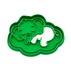 Slůně na obláčku | dvoudílné vykrajovátko