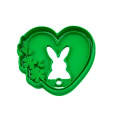 Srdce se zajíčkem | dvoudílné vykrajovátko