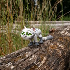 Kočka | pohyblivá 3D omalovánka + barvy a štětec