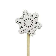 Vločka 4 vánoční dekorační zápich 12 cm