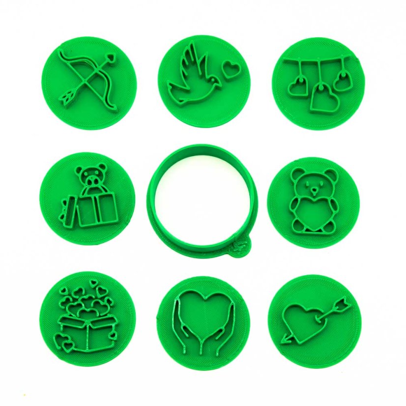 Valentýn 1 | sada razítek - Velikost: 4 cm