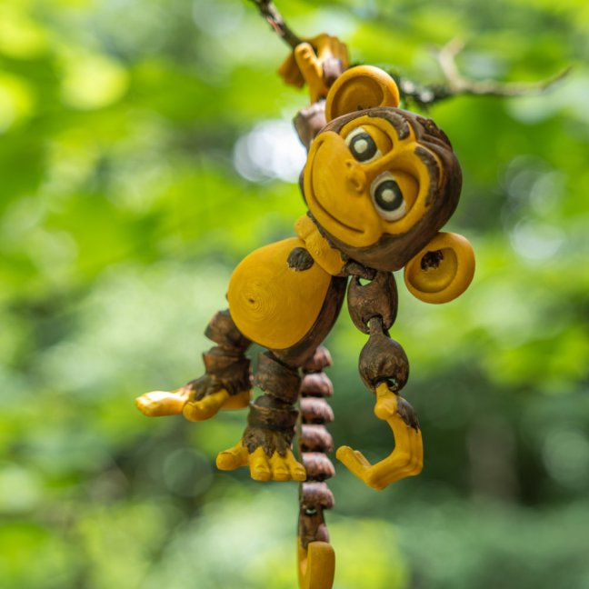 Opice | pohyblivá 3D omalovánka + barvy a štětec