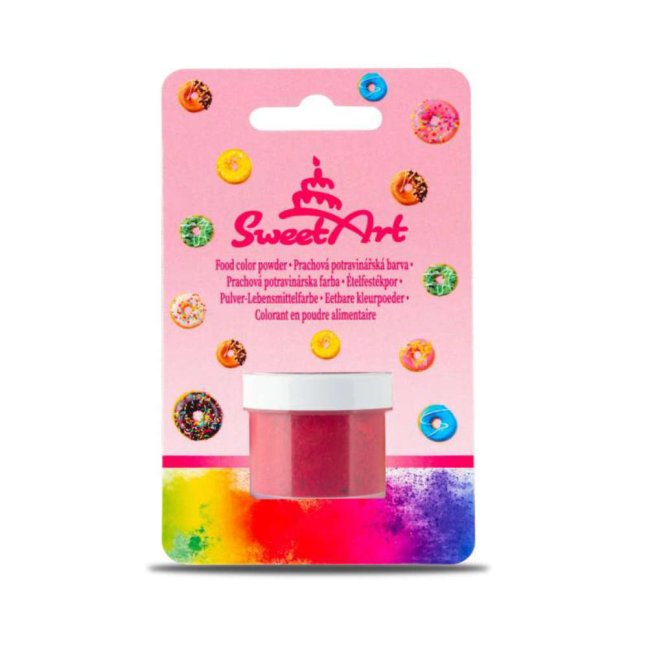 Jedlá prachová barva - Zářivě červená - SweetArt (2 g)
