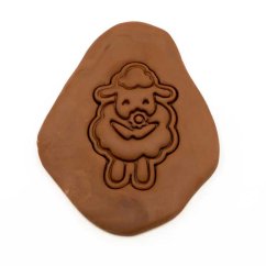 Beránek s kytičkou | dvoudílné vykrajovátko