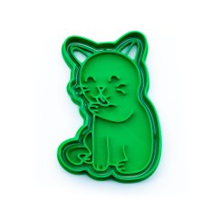 Lízající kočka | dvoudílné vykrajovátko