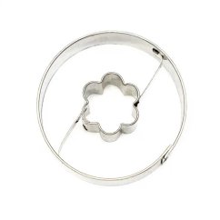 Kolečko + kytička | vykrajovátko se středem