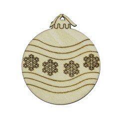 Ozdoba 6 vánoční dřevěná omalovánka 65x75 mm