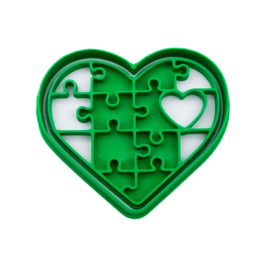 Puzzle srdce | dvoudílné vykrajovátko