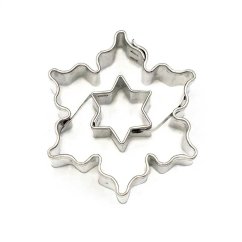 Vroubkovaná hvězdička + hvězda | vykrajovátko se středem