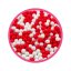Červené a bílé 5 mm cukrové perly SweetArt (80 g)