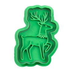 Vánoční jelen 1 | dvoudílné vykrajovátko
