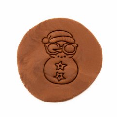 Sněhulák s brýlemi | dvoudílné vykrajovátko