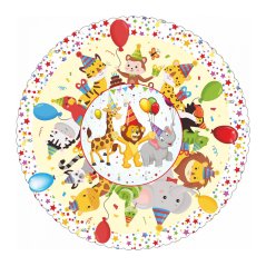 Zvířátka dortová podložka 28 cm + 5x krajková bílá podložka