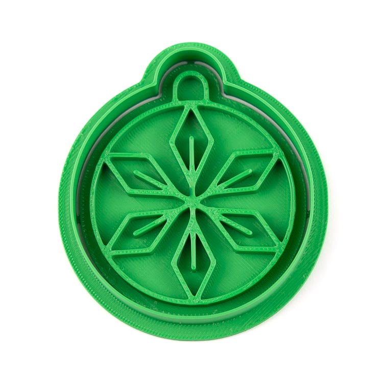 Ozdoba s vločkou 2 | dvoudílné vykrajovátko