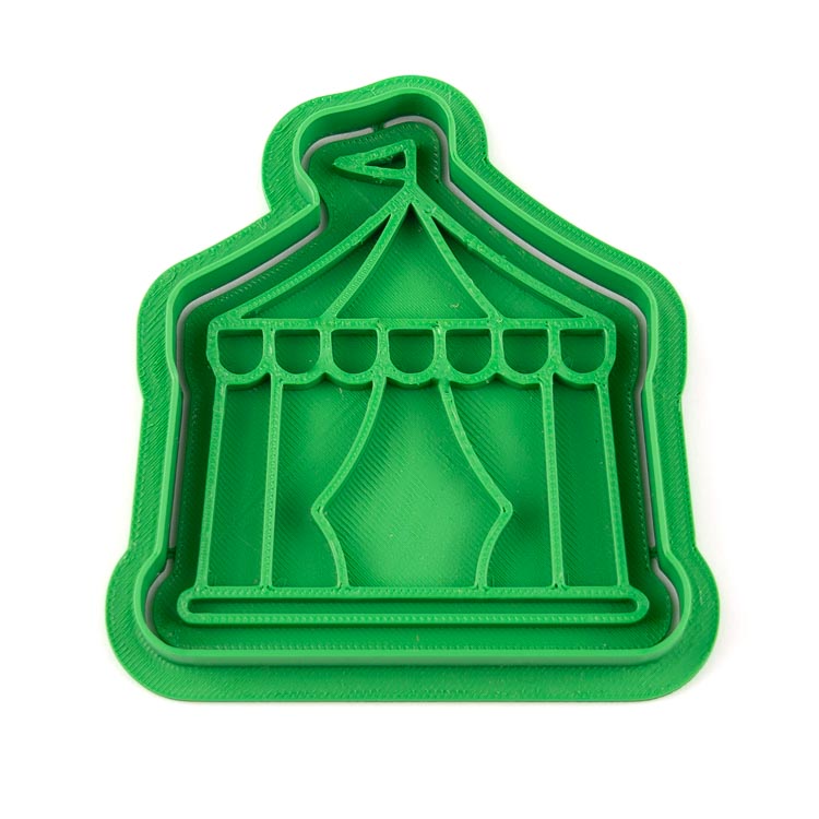 Cirkusový stan 2 | dvoudílné vykrajovátko